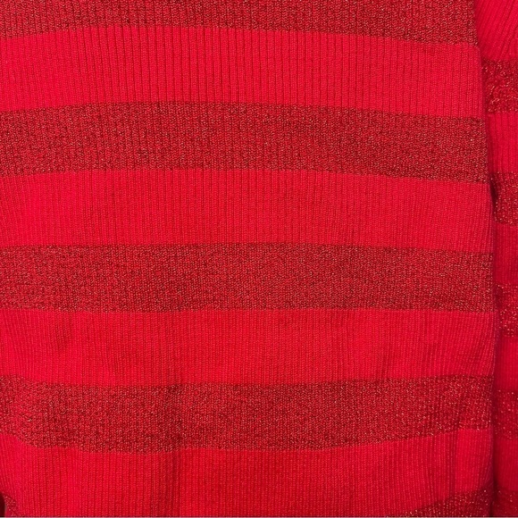 MERCER Streets Studio Shimmer Striped Knit Top (L12) - Picture 5 of 6